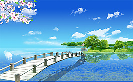 湖畔风光