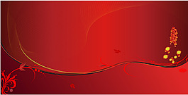 红色渐变流线背景