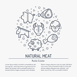 卡通动物矢量图片