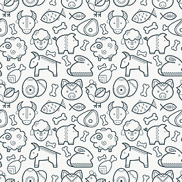 卡通动物矢量图片