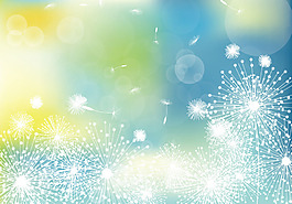 清新梦幻蒲公英背景