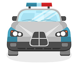 矢量警车交通工具EPS
