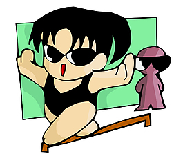 卡通女孩子运动EPS