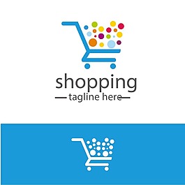 购物车LOGO设计矢量素材下载