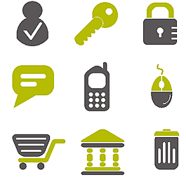 常见实用彩色web多种图标素材