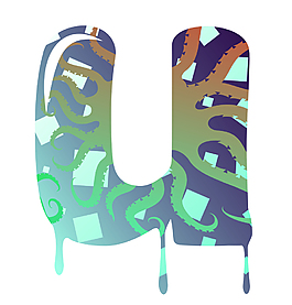 矢量英文字母U