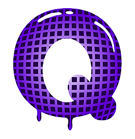矢量英文字母Q