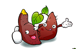 矢量卡通番薯EPS