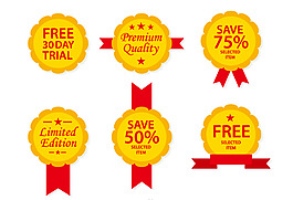 促销标签勋章图标