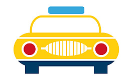 矢量黄色警车EPS