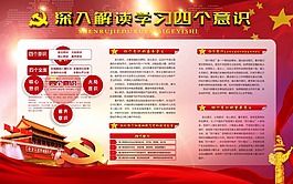 四个意识展板