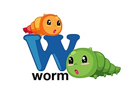 矢量英文字母W