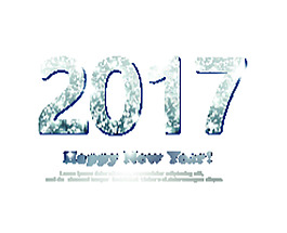 银色精美酷炫亮2017年文字 矢量素材