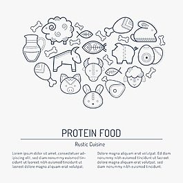 爱心卡通食物素材图标标签矢量素材