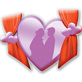 浪漫情侣爱心PSD素材