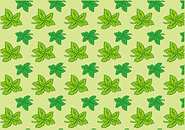 绿色清新手绘树叶背景素材