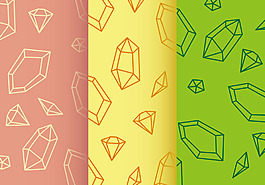 清新手绘钻石珠宝背景素材