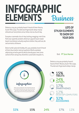Free infographic template vector elements business