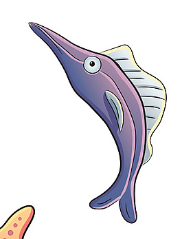卡通海洋鲨鱼EPS