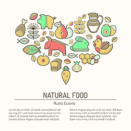 水果爱心卡通食物素材图标标签矢量素材