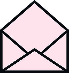 卡通矢量动物信封可爱爱情素材