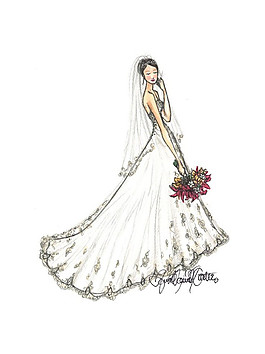 长裙婚纱设计图