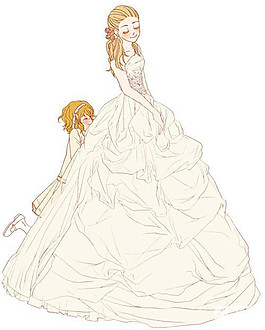 亲子婚纱设计图