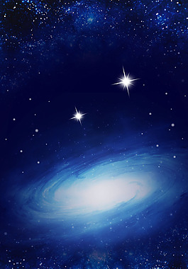 星星高光宇宙星空蓝色背景素材