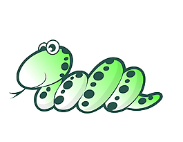 矢量卡通青蛇EPS