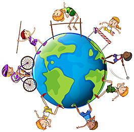 地球运动儿童图片