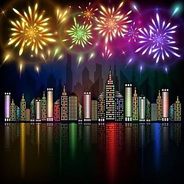 城市夜晚背景素材