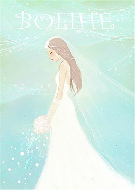 唯美白色婚纱设计图