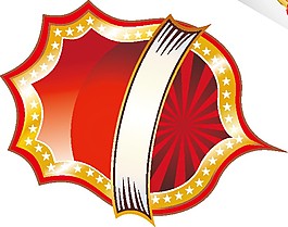 红色证书装饰图案