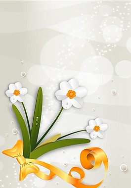 梦幻水仙透明背景