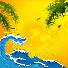 夏季海浪背景