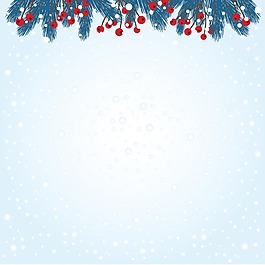 手绘圣诞树枝背景