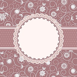 简约花纹边框背景
