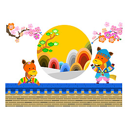 新年元素背景设计