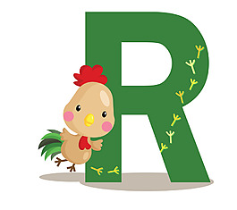 矢量英文字母R
