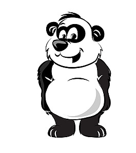 卡通矢量熊猫EPS
