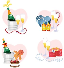 蛋糕元素设计酒类素材