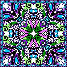 炫彩花纹背景素材