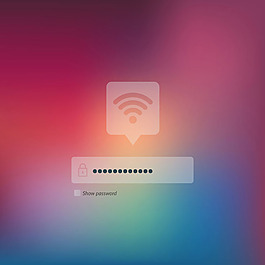 Wifi图标登陆入口彩色背景设计