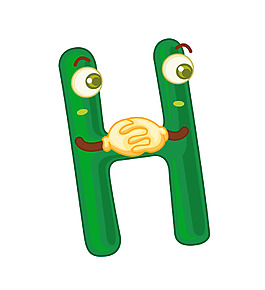 矢量英文字母H