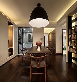 现代简约餐厅餐桌吊灯设计图