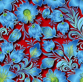 蓝色立体花纹