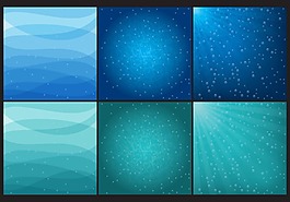 矢量夏季海底海洋背景素材