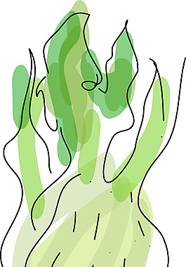 水彩手绘风格蔬菜矢量素材