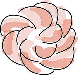 手绘面包甜甜圈矢量素材