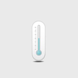 卡通矢量温度计设计